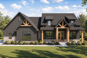 Home Plan - Exterior - Front Elevation for Farmhouse House Plan #1119-23 - 4 bed, 2 bath