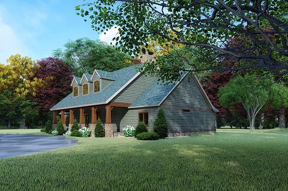 Exterior - Front Elevation 3 for Farmhouse House Plan #923-161 - 3 bed, 2 bath