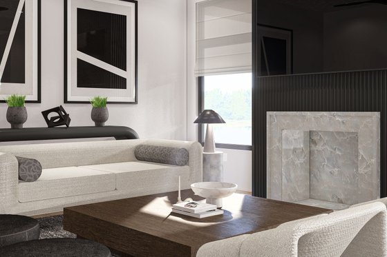 Interior - Family Room for Contemporary House Plan #455-255 - 4 bed, 2.5 bath