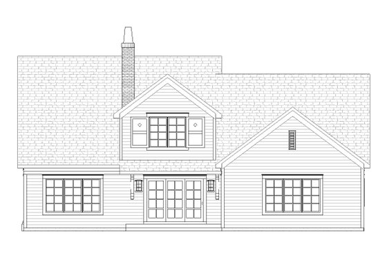 Exterior - Rear Elevation for Farmhouse House Plan #901-60 - 4 bed, 3.5 bath