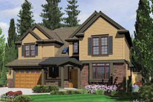 Country Exterior - Front Elevation Plan #48-635