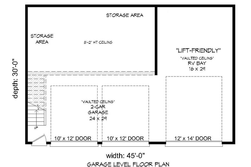 Dream House Plan - Floor Plan - Main Floor for Contemporary House Plan #932-229, 1 bath