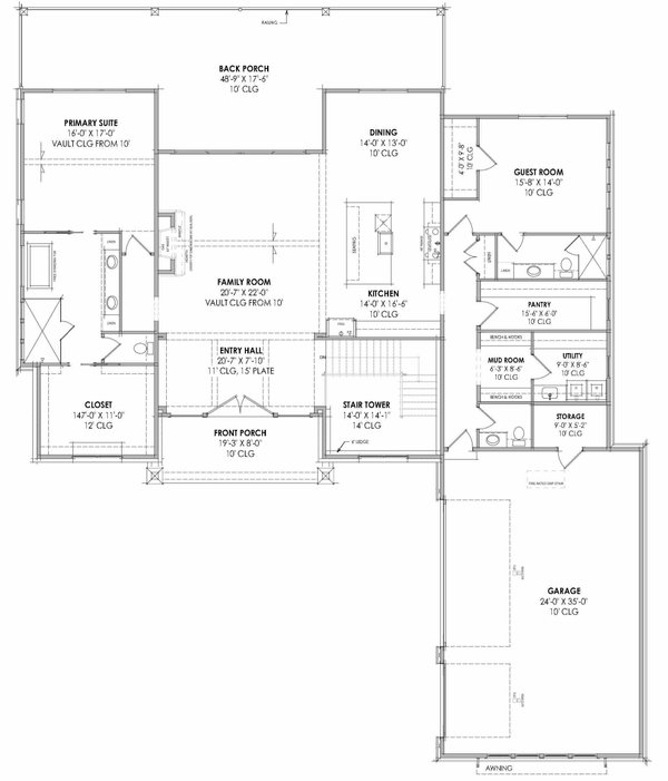 Architectural House Design - European Floor Plan - Main Floor Plan #1096-158
