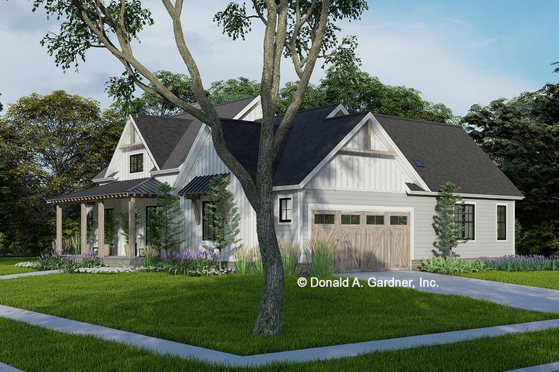 House Plan Design - Exterior - Front Elevation 4 for Modern House Plan #929-1175 - 3 bed, 2 bath