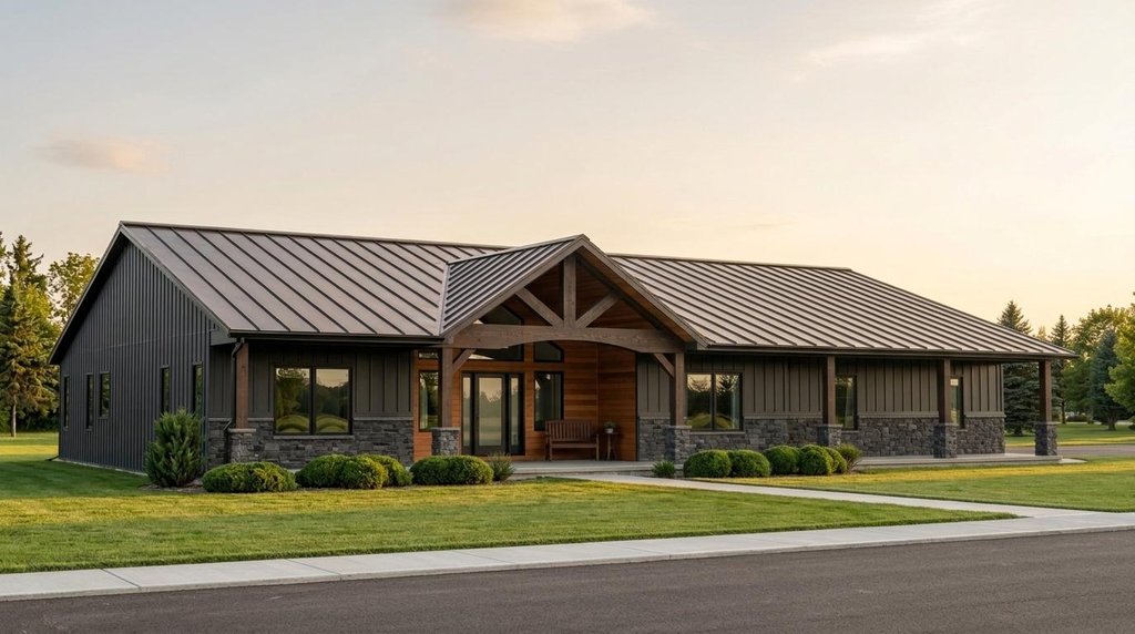 Exterior - Front Elevation 2 for Barndominium House Plan #1064-228 - 3 bed, 2 bath