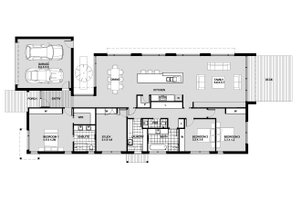 Floor Plan - Main Floor for Modern House Plan #496-24 - 3 bed, 2.5 bath