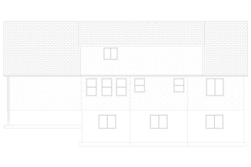 House Blueprint - Exterior - Rear Elevation 2 for Traditional House Plan #1060-366 - 1 bed, 1.5 bath
