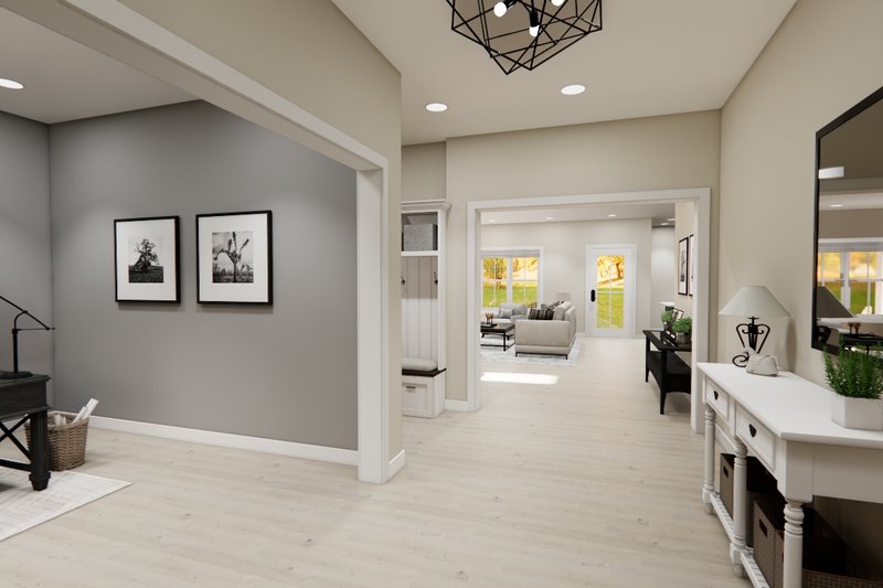 House Blueprint - Interior - Entry for Farmhouse House Plan #51-1354 - 3 bed, 2.5 bath