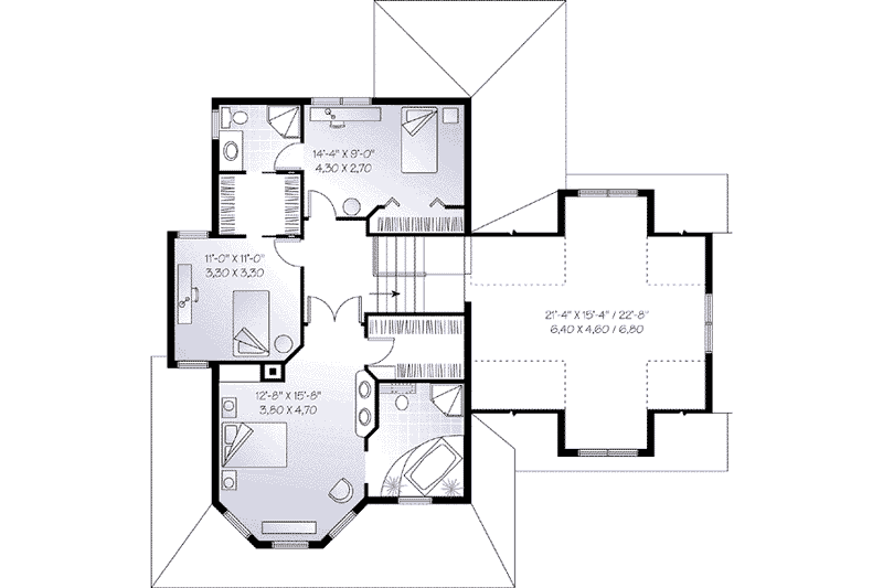 Dream House Plan - Floor Plan - Upper Floor for Victorian House Plan #23-601 - 3 bed, 2.5 bath