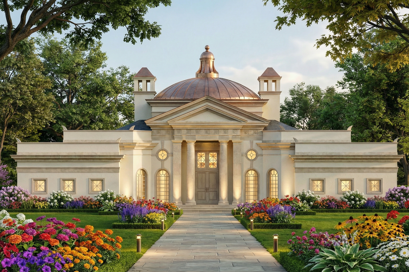 Home Plan - Exterior - Front Elevation 4 for Classical House Plan #119-259 - 3 bed, 3.5 bath