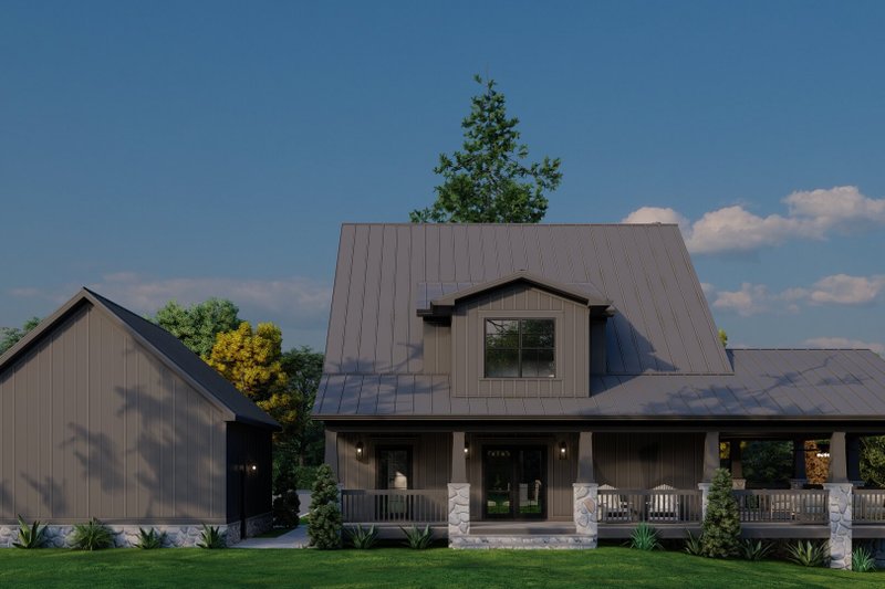 House Design - Exterior - Rear Elevation for Cabin House Plan #923-415 - 4 bed, 3.5 bath