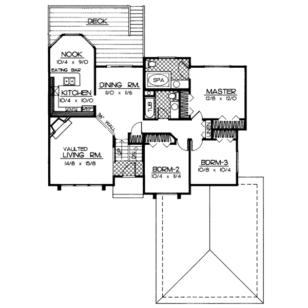 Home Plan - Traditional Floor Plan - Main Floor Plan #90-402