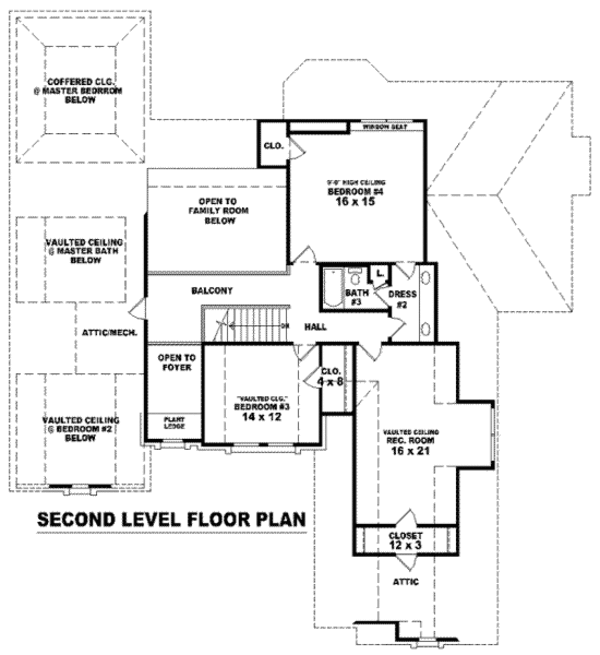 European Floor Plan - Upper Floor Plan #81-1261