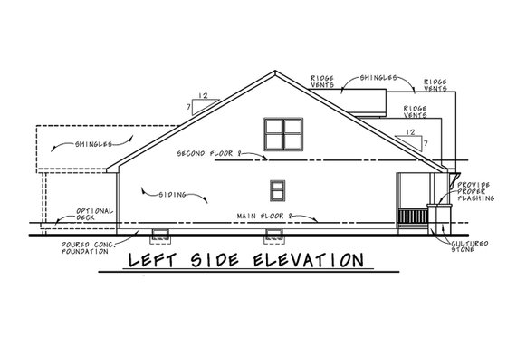 Exterior - Other Elevation for Craftsman House Plan #20-2254 - 4 bed, 3.5 bath