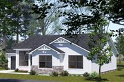Contemporary Style House Plan - 3 Beds 2 Baths 1341 Sq/Ft Plan #513-2344 Exterior 