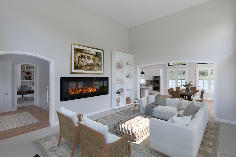 House Blueprint - Interior - Family Room 1 for Craftsman House Plan #1060-477 - 3 bed, 3.5 bath