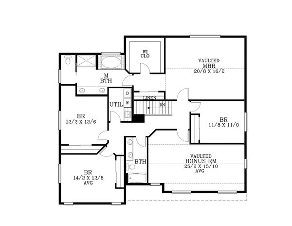 House Plan Design - Craftsman Floor Plan - Upper Floor Plan #53-590