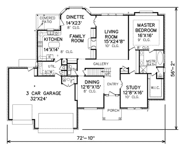 Traditional Floor Plan - Main Floor Plan #65-273