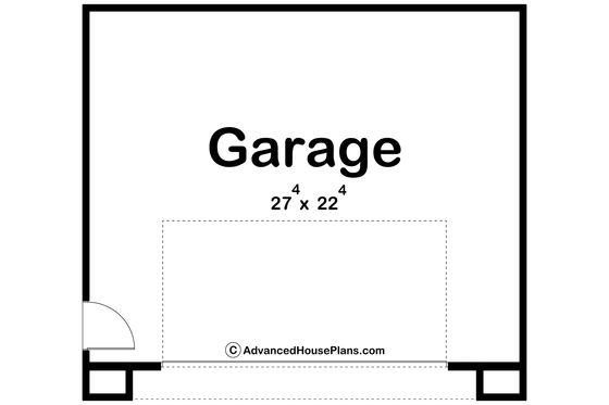 Floor Plan - Main Floor for Modern House Plan #455-506, 0 bath
