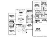 Traditional Style House Plan - 4 Beds 2.5 Baths 2202 Sq/Ft Plan #21-217 