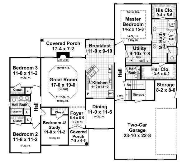 Traditional Floor Plan - Main Floor Plan #21-217