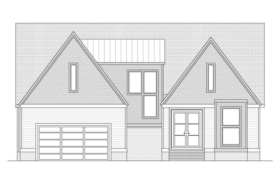 Exterior - Front Elevation 3 for Contemporary House Plan #1080-25 - 5 bed, 4.5 bath