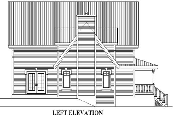 Exterior - Other Elevation 1 for Country House Plan #138-344 - 3 bed, 1.5 bath
