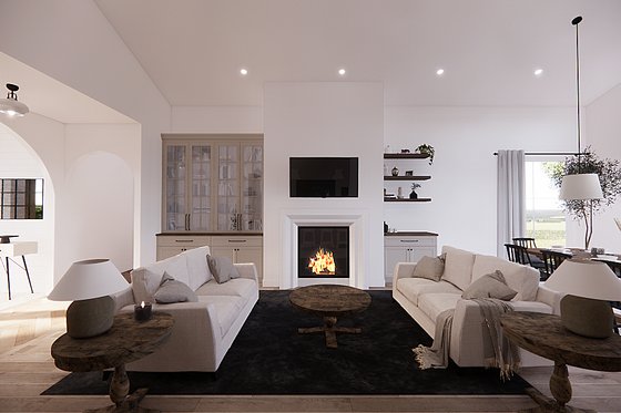 Interior - Family Room for European House Plan #23-2794 - 4 bed, 2.5 bath