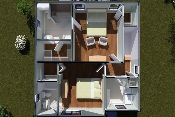 Floor Plan - Upper Floor 1 for Cottage House Plan #513-2419 - 3 bed, 3 bath