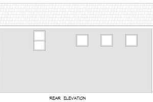 Exterior - Rear Elevation for Contemporary House Plan #932-912, 1 bath