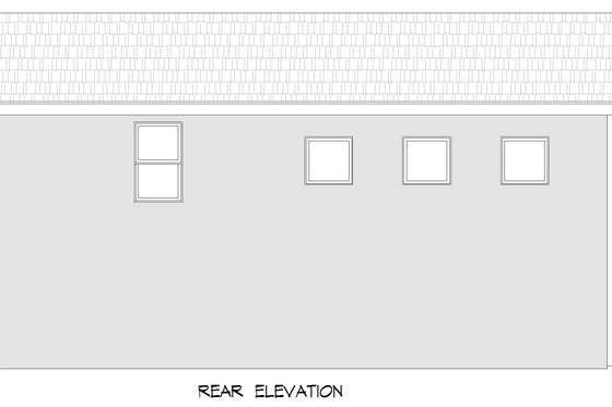 Exterior - Rear Elevation for Contemporary House Plan #932-912, 1 bath