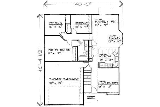Floor Plan - Main Floor for Traditional House Plan #308-136 - 6 bed, 2.5 bath