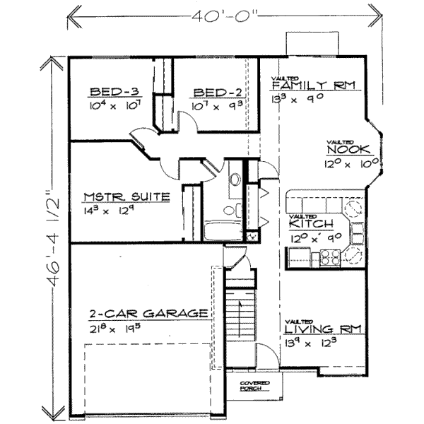 Traditional Floor Plan - Main Floor Plan #308-136