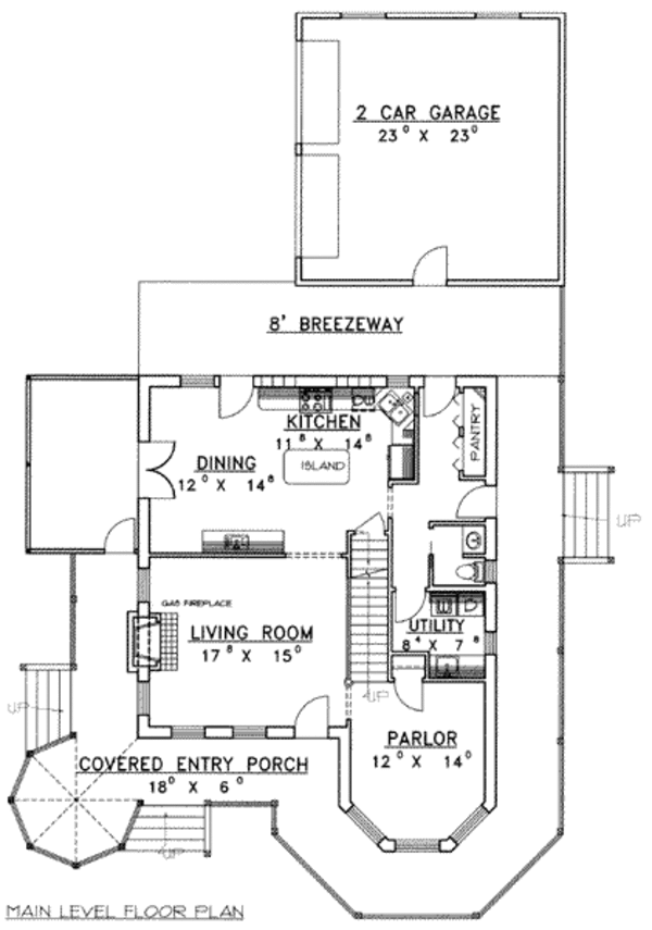 Home Plan - European Floor Plan - Main Floor Plan #117-136