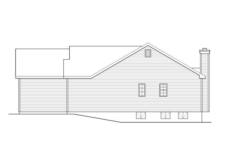 House Plan Design - Exterior - Other Elevation for Ranch House Plan #22-643 - 3 bed, 2.5 bath