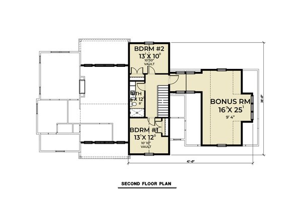 Architectural House Design - Country Floor Plan - Upper Floor Plan #1070-33