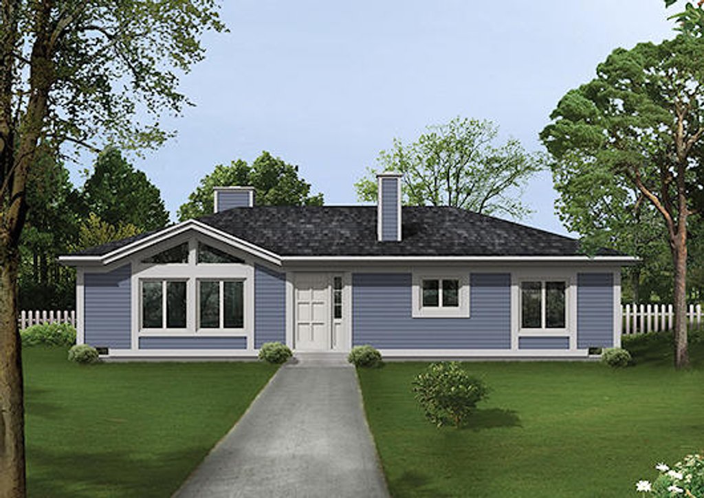 Ranch Style House Plan Beds Baths 1400 Sq/Ft Plan #57-457