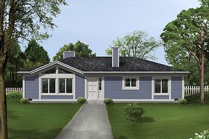Ranch Exterior - Front Elevation Plan #57-457