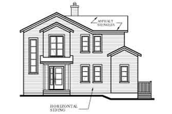 Exterior - Rear Elevation for Modern House Plan #23-423 - 3 bed, 2 bath