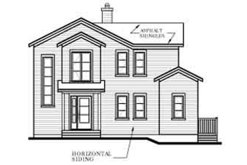 Dream House Plan - Exterior - Rear Elevation for Modern House Plan #23-423 - 3 bed, 2 bath