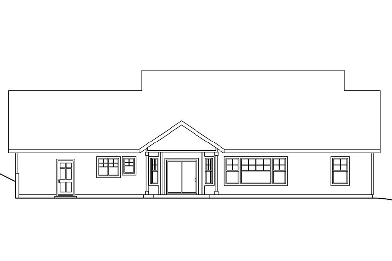 Home Plan - Exterior - Rear Elevation for Craftsman House Plan #124-628 - 3 bed, 2.5 bath