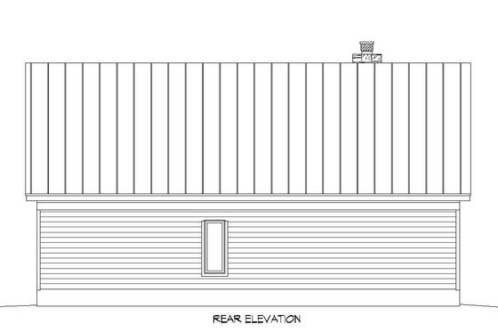 Exterior - Rear Elevation for Country House Plan #932-1426 - 1 bed, 2 bath