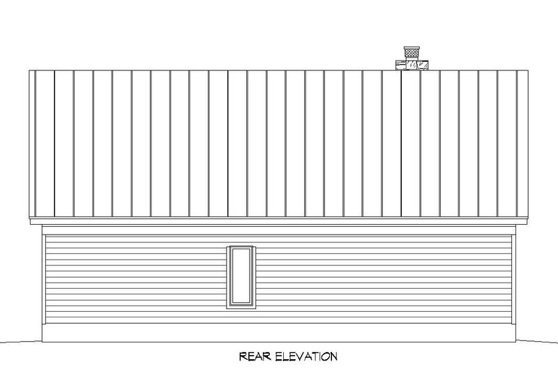 House Plan Design - Exterior - Rear Elevation for Country House Plan #932-1426 - 1 bed, 2 bath