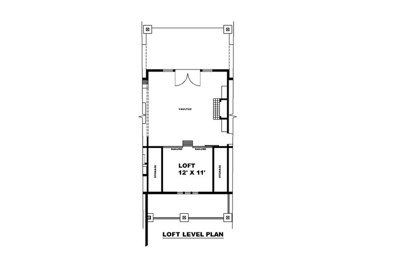 Home Plan - Floor Plan - Upper Floor for Craftsman House Plan #117-937 - 2 bed, 2 bath