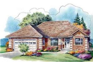 Cottage Exterior - Front Elevation Plan #18-315