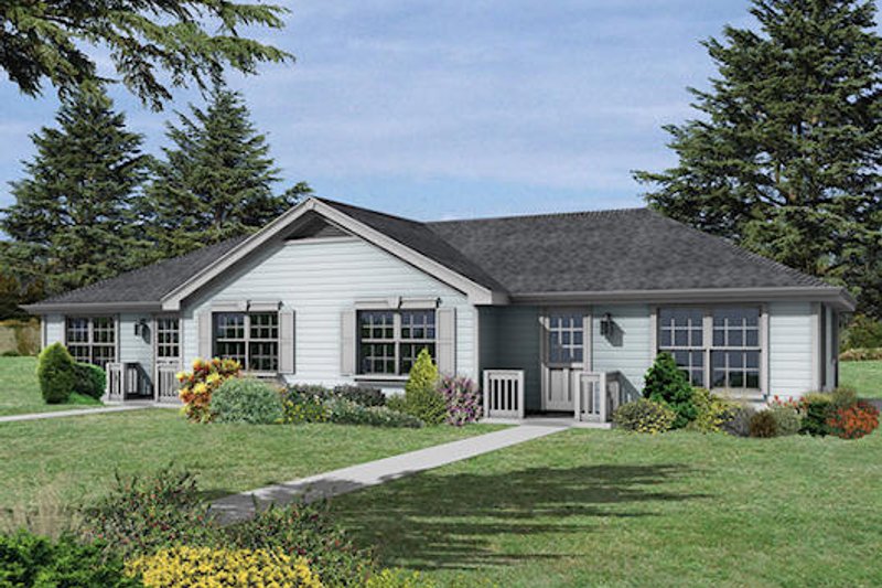Dream House Plan - Ranch Exterior - Front Elevation Plan #57-262