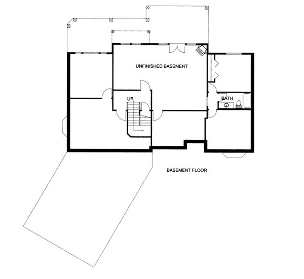Floor Plan - Lower Floor for Traditional House Plan #117-1101 - 3 bed, 3 bath