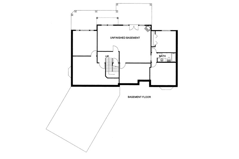House Design - Floor Plan - Lower Floor for Traditional House Plan #117-1101 - 3 bed, 3 bath