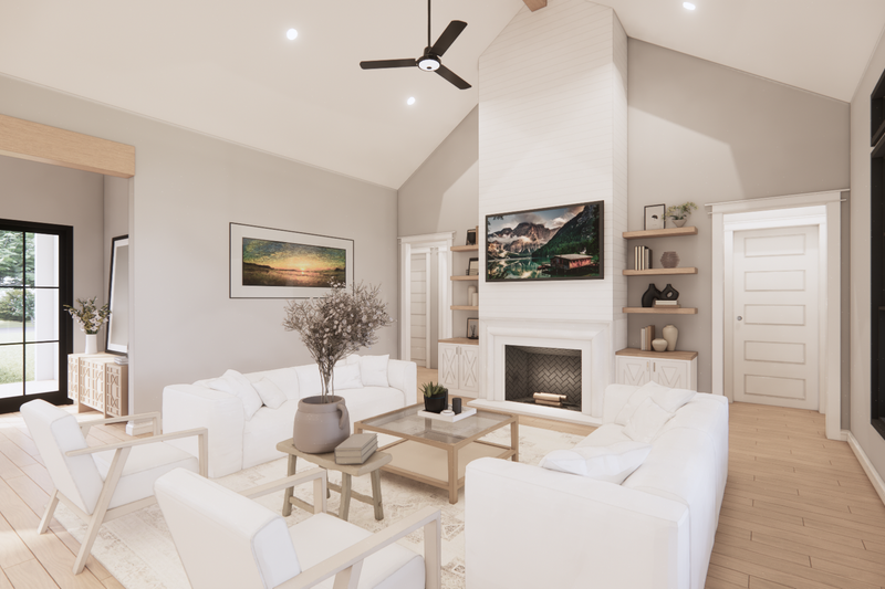 Home Plan - Interior - Family Room 1 for Farmhouse House Plan #1074-81 - 4 bed, 3.5 bath
