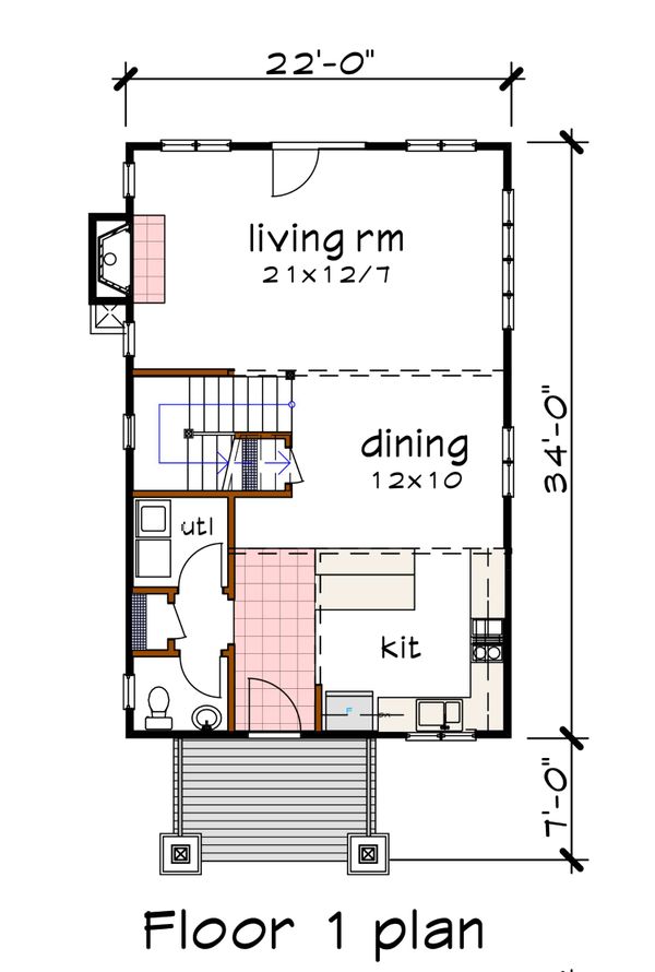 Dream House Plan - Craftsman Floor Plan - Main Floor Plan #79-295